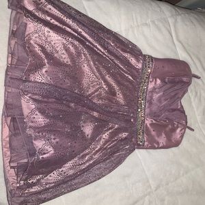 Light purple prom dress with sparkles all over
